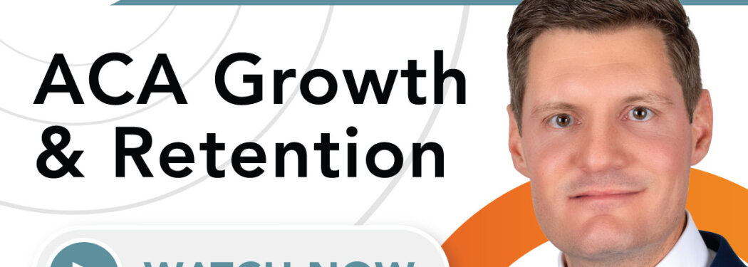 Pulse Check: An AArete Series. ACA Member Growth & Retention headline with a headshot image of AArete Managing Director, Paul Schumacher