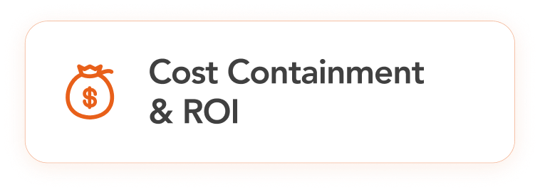 Cost containment & ROI icon