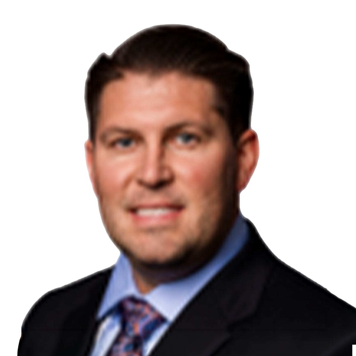 David-Dimeglio-2026_Headshot - AArete Professional headshot of a man in a dark suit, blue shirt, and patterned tie, facing the camera with a neutral background.