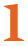 Orange serif numeral 1 on a white background with a clean, minimalist look,