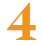 Orange numeral 4 with a subtle shadow